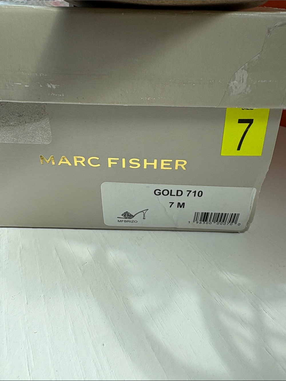 Marc Fisher Metallic Gold Braided Square-Toe Heeled Slides - Picture 5 of 6